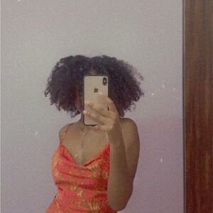 Vibrant Orange and Pink Dress